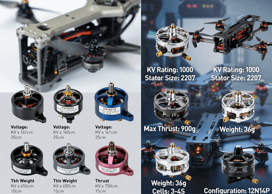 Recommended Motor Specifications for Specific Drone Applications